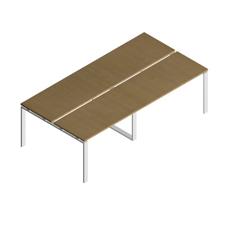 Meeting Table For Conferences And Meetings With Metal Fixed Legs And Melamine Castellani
