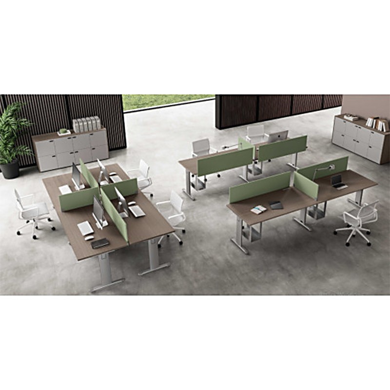Office Desk With Melamine And Metal Frame  - Castellani 