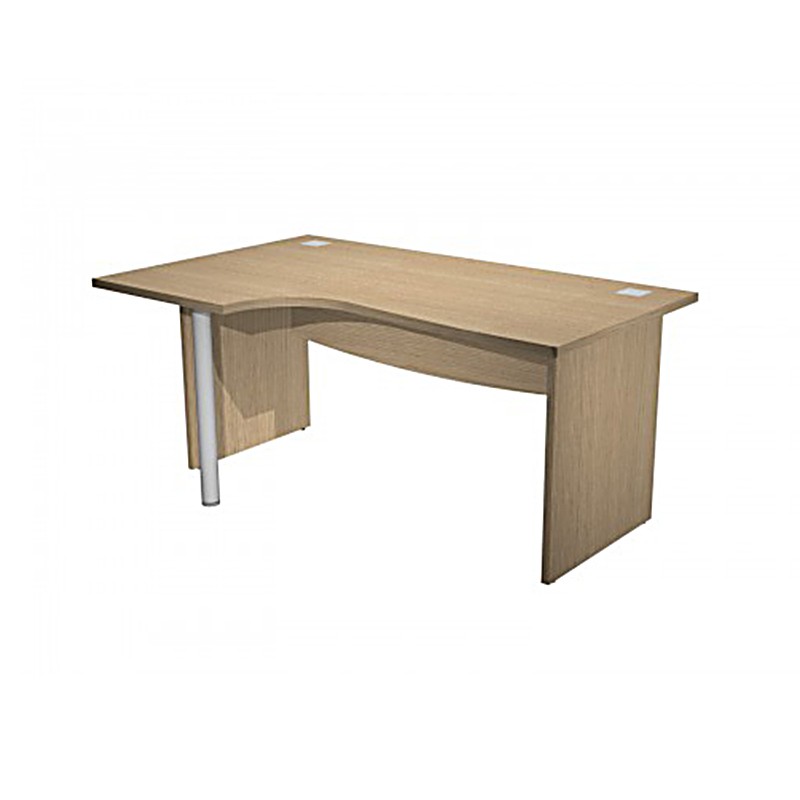 Office Desk With Paneled Sides And Metal Support Castellani