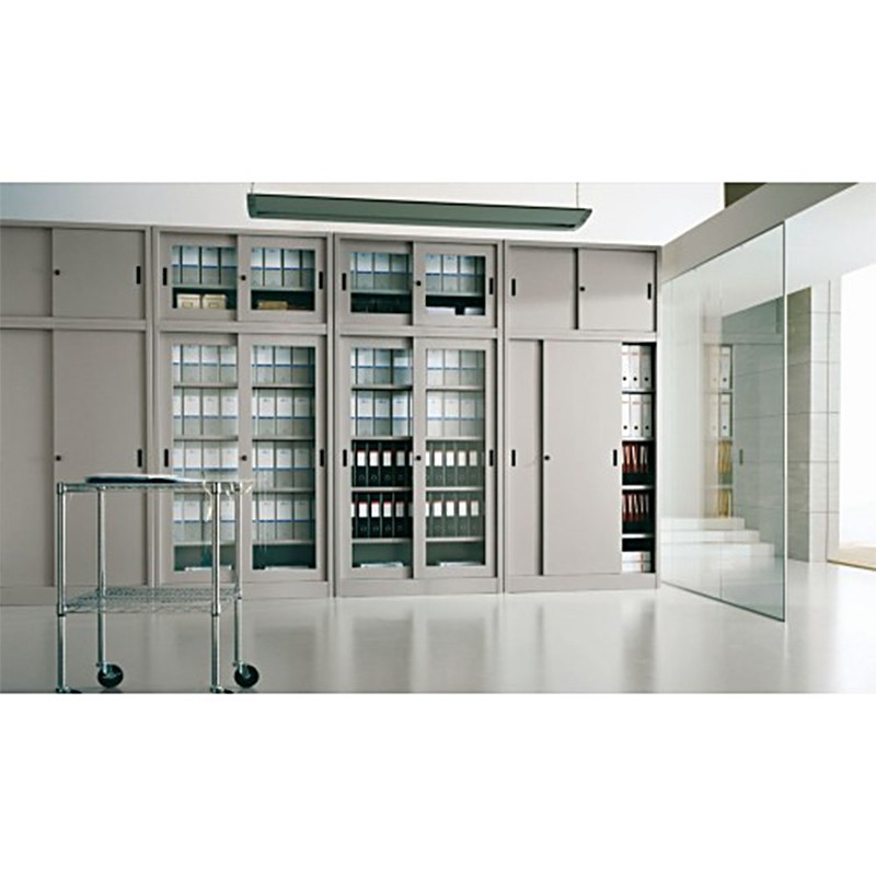 Office Storage Cabinet With Sliding Glass Doors  - Castellani 