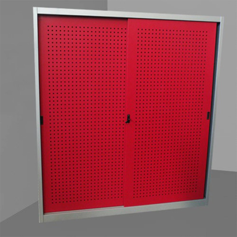 Storage Cupboard With Sliding Doors In Perforated  - Castellani 