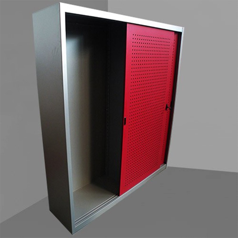 Storage Cupboard With Sliding Doors In Perforated  - Castellani 