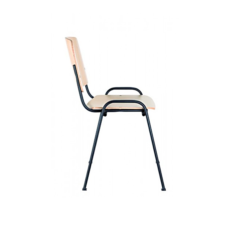 Waiting Chair On Fixed Legs With Seat And Back In Beech  - Castellani 