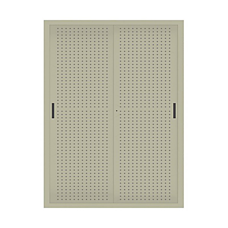 Wardrobe Archive Documents With Metallic Structure And Sliding Perforated Metal Doors  - Castellani 