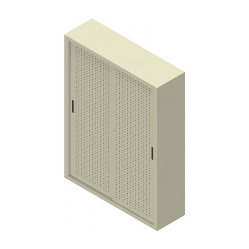 Wardrobe Archive Documents With Metallic Structure And Sliding Perforated Metal Doors  - Castellani 