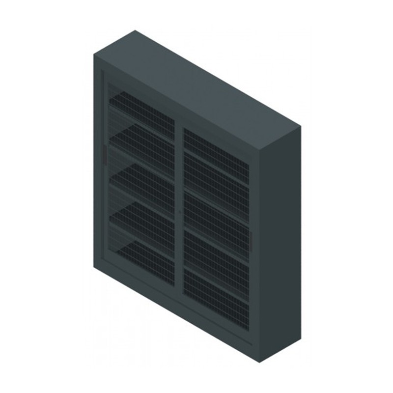 Wardrobe Office Library Plans With Mesh Sliding Doors  - Castellani 
