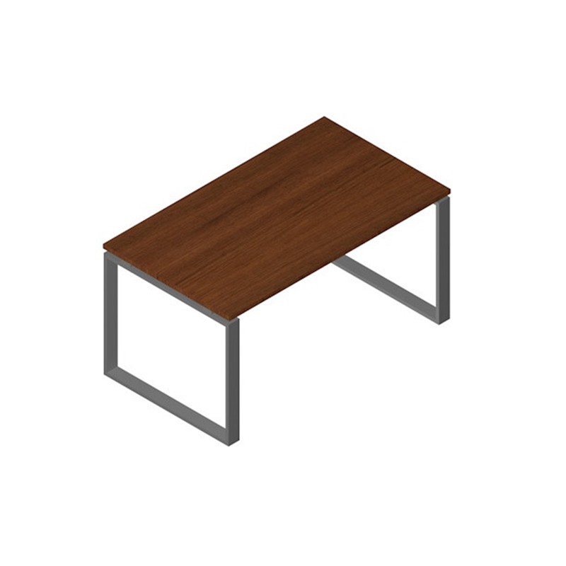 Wooden Office Desk With Metal Ring Legs Castellani