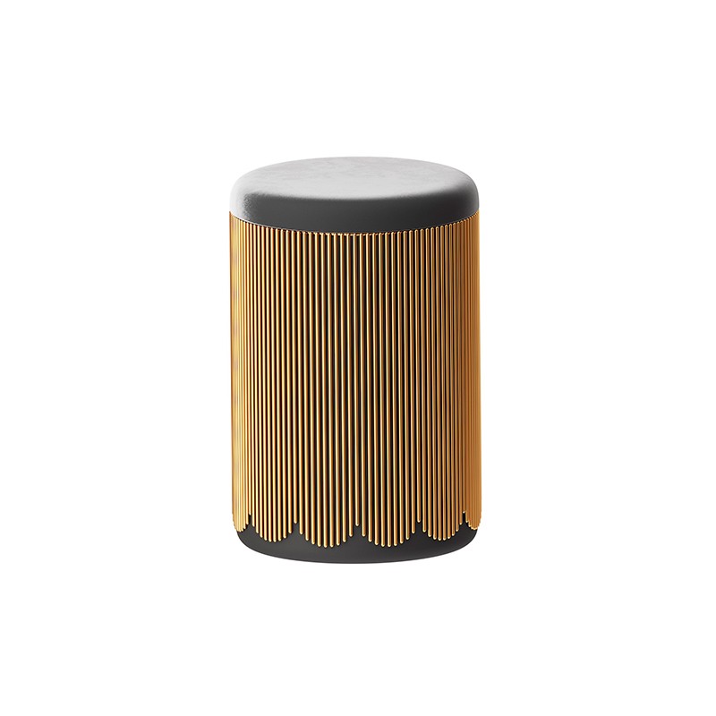 Strings Pouffe Scarlet Splendour