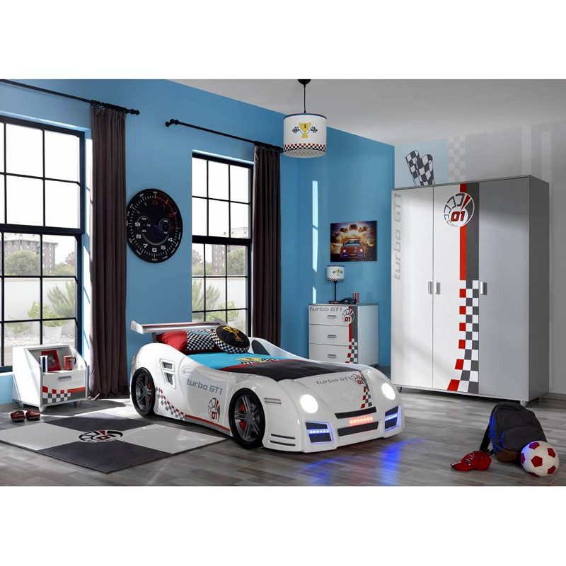 Turbo GT1 White Kids Room Set KUPA Mobilya