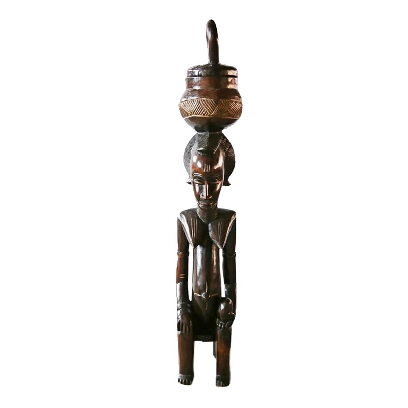 West African Hand Carved Baule Female House of Avana