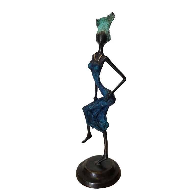 West African Hand Cast Woman Dancer House of Avana