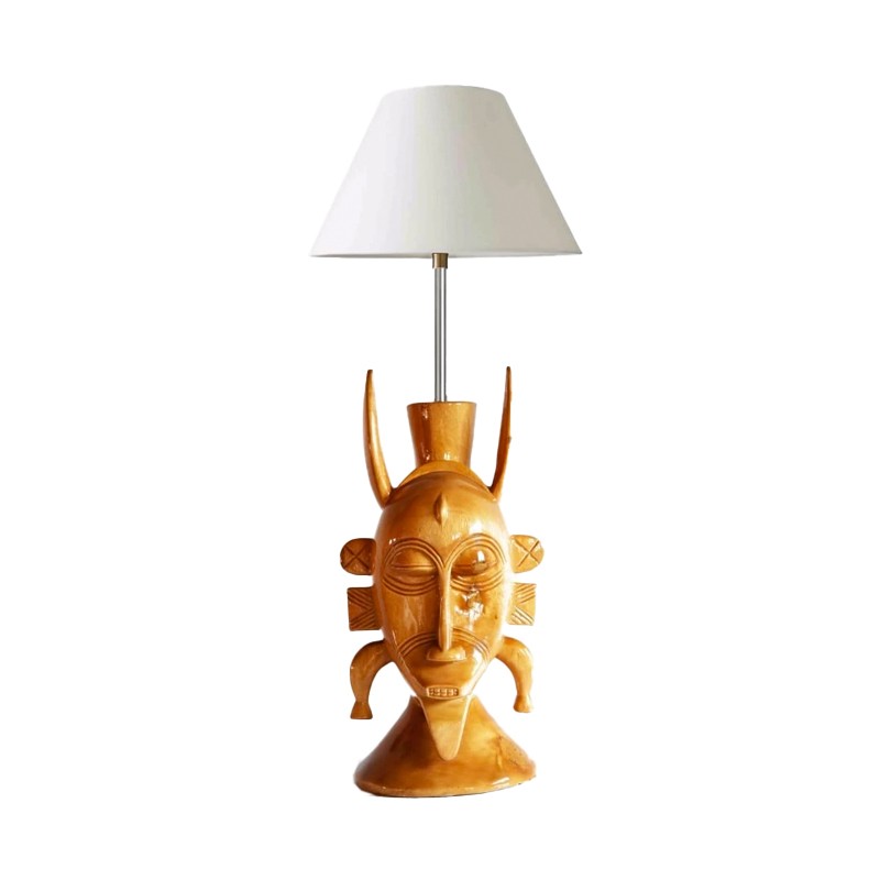 West African Ethnic Tribal with a Traditional Senoufu Mask House of Avana