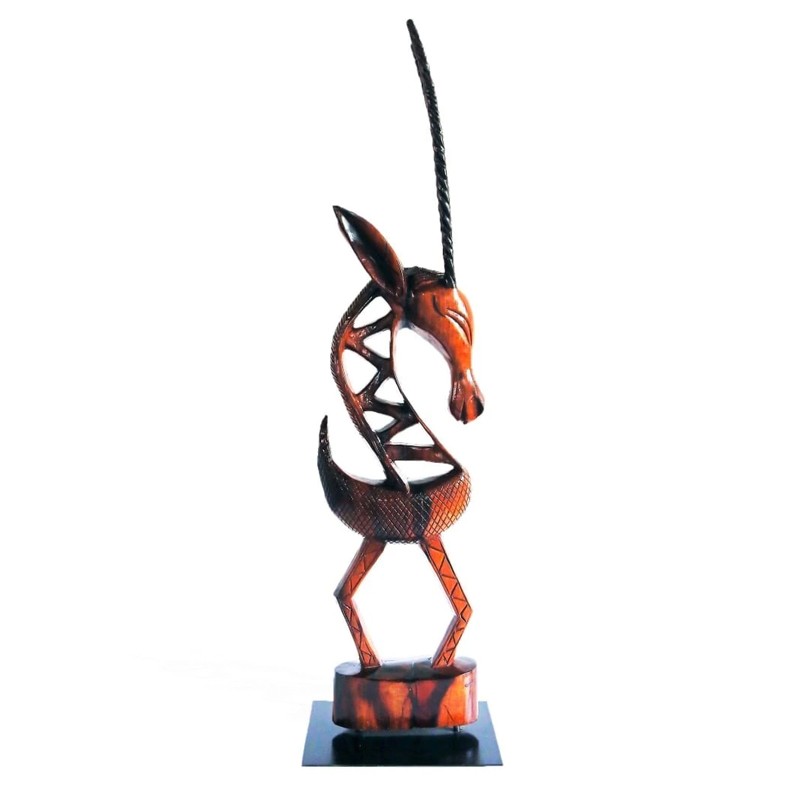 West African Hand Carved Stylized Female Chiuwara House of Avana