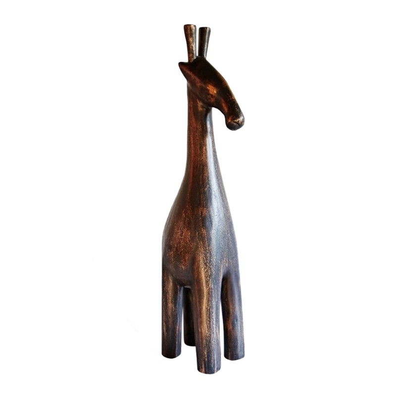 African Hand Carved Distress Baby Giraffe House of Avana