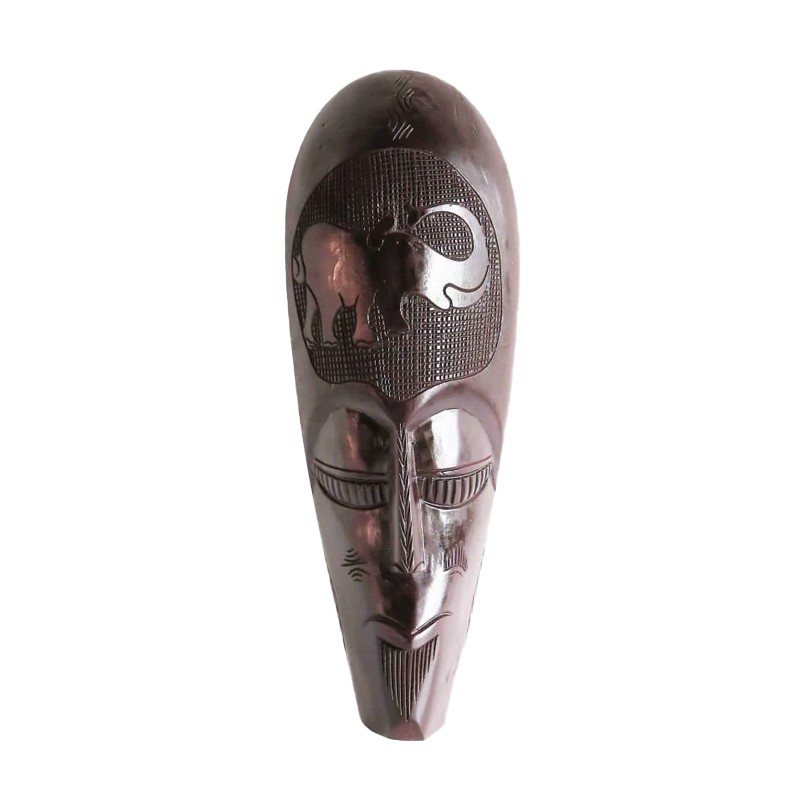 West African Hand Carved Oval Head Elephant House of Avana