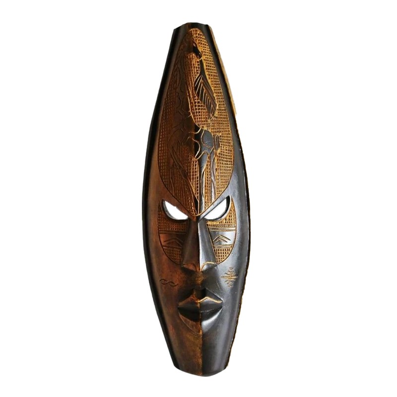West African Hand Carved Double-Colored Giraffe House of Avana