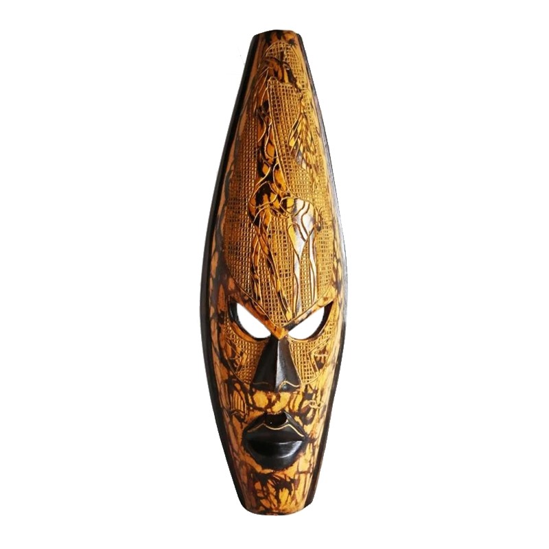 West African Hand Carved Large Shaded Giraffe House of Avana