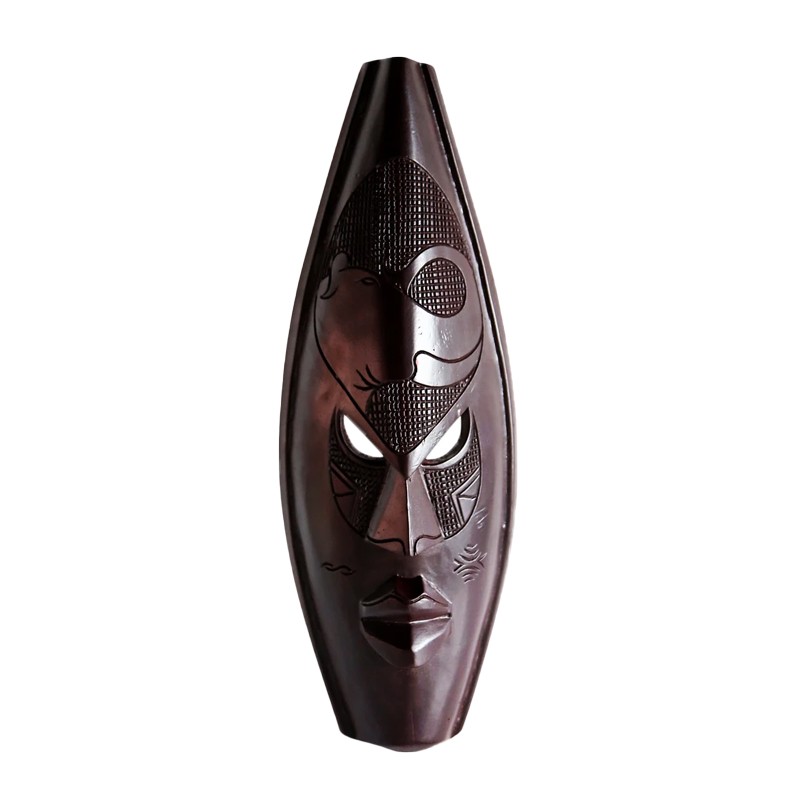 West African Hand Carved Medium Dark Elephant House of Avana