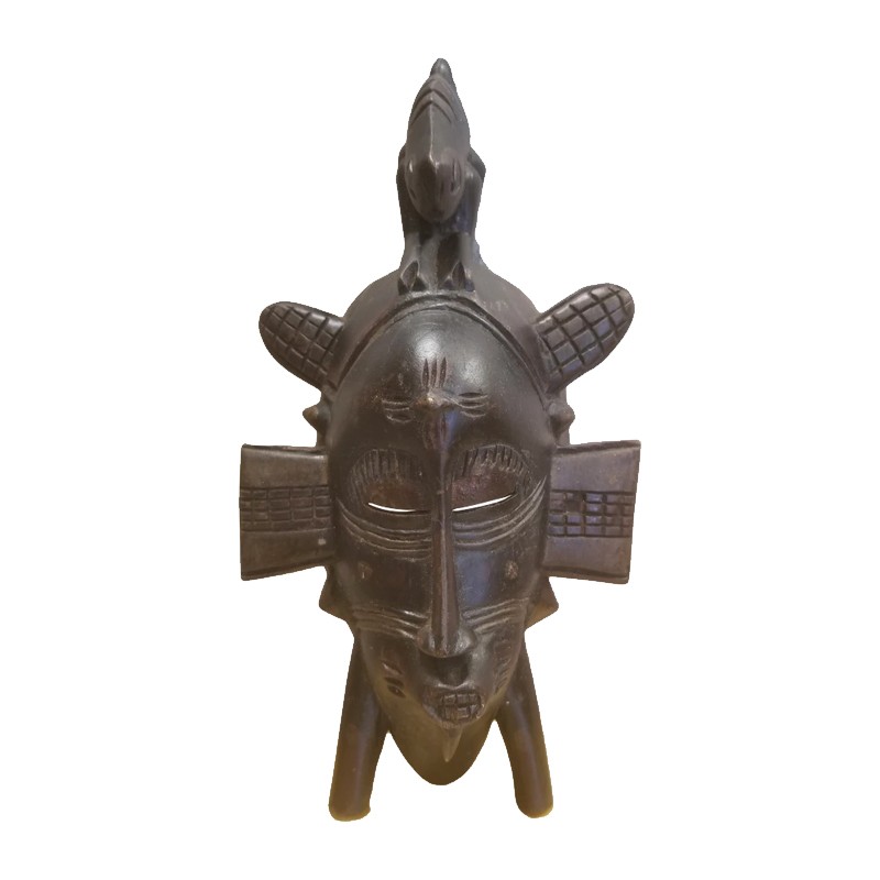 West African Tribal  Senoufu Passport With Gecko On Head House of Avana
