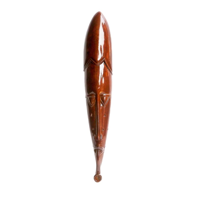 West African Hand Carved Tribal Senufo Mask with a Pipe House of Avana