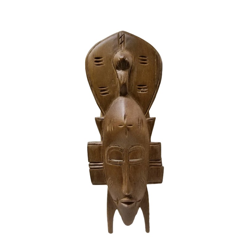West African Tribal Small Senufo Passport With Fan Shaped Headgear  - Panoptikum Collections 