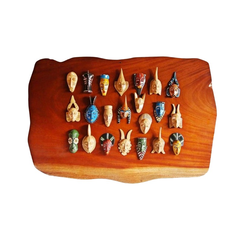 West African Hand Painted Curated Small  Tribal Masks House of Avana