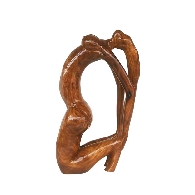 An African Hand Carved Stretching Woman House of Avana