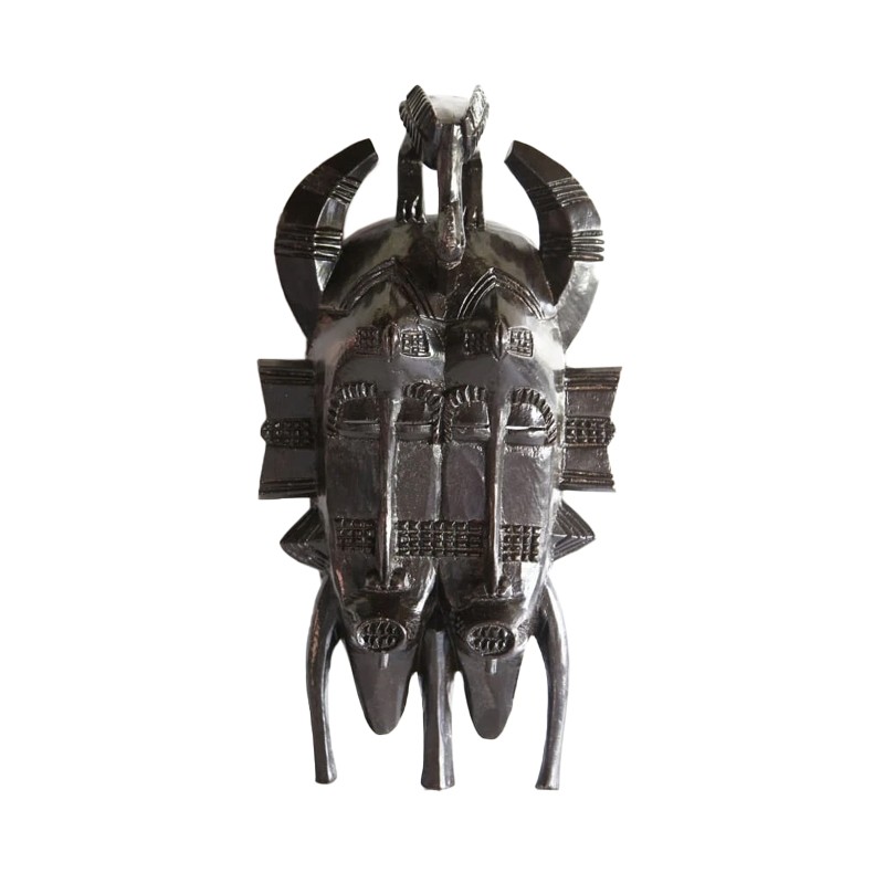 West African Tribal Twin Kpelie With Horns House of Avana