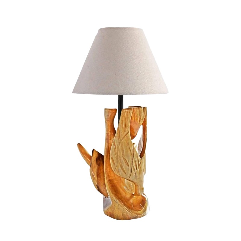 West African Style Hand Carved Wildlife Woodpecker House of Avana