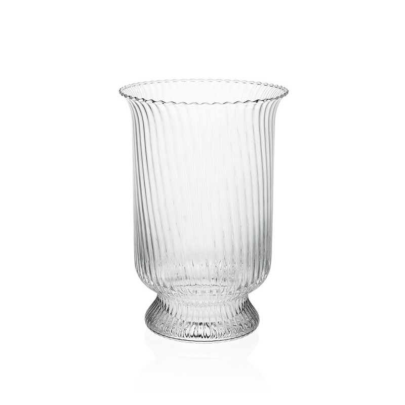 HURRICANE CANDLEHOLDER CLEAR OPTIC SHAPE WITH SANDBAG IVV