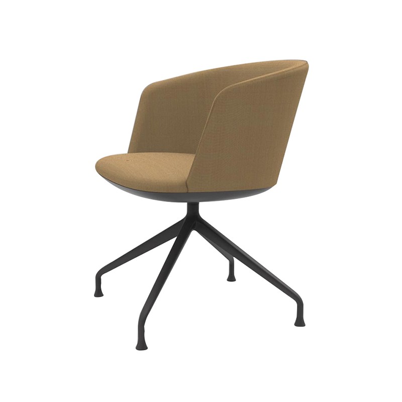 Upholstered Swivel Armchair 4-Way Trestle Base ADD