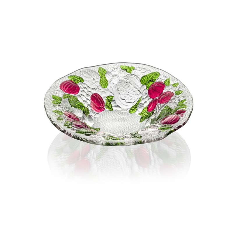 A NIGHT IN PALMIRA BOWL RED GREEN DECORATION IVV