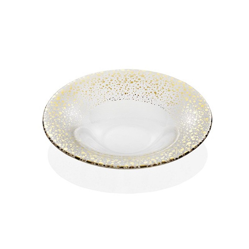 SPARKLING BOWL CLEAR GOLD DECORATION IVV