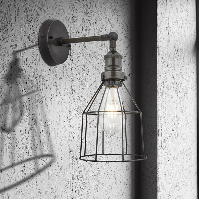 Brooklyn Wire Cage Wall Light Industville