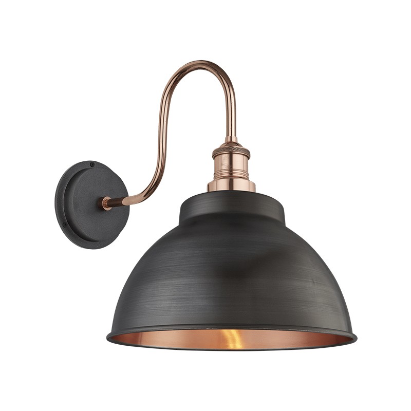 Swan Neck Outdoor & Bathroom Dome Wall Light Industville