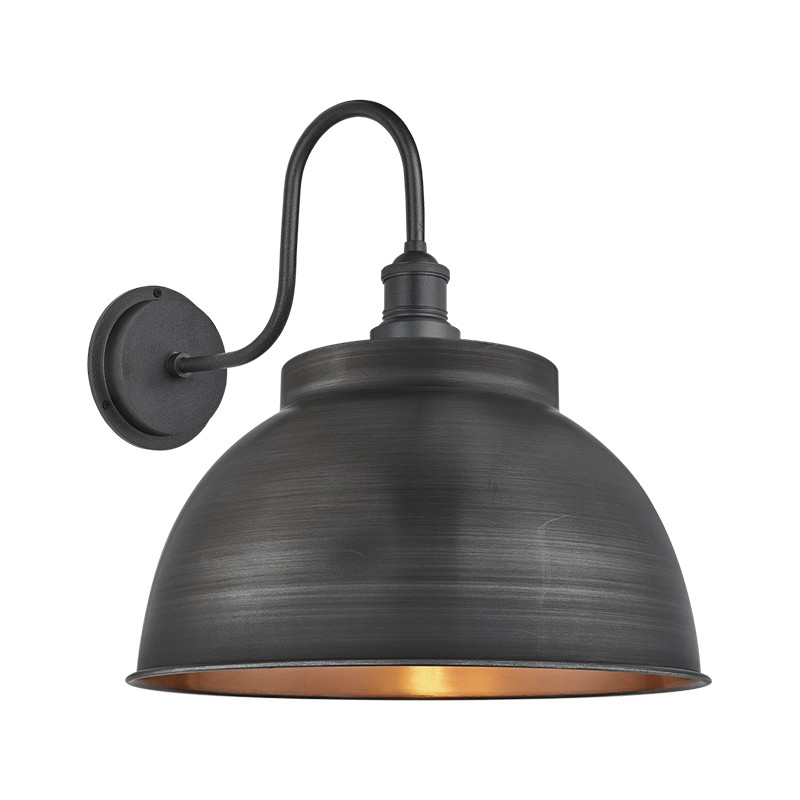 Swan Neck Outdoor & Bathroom Dome Wall Light Industville