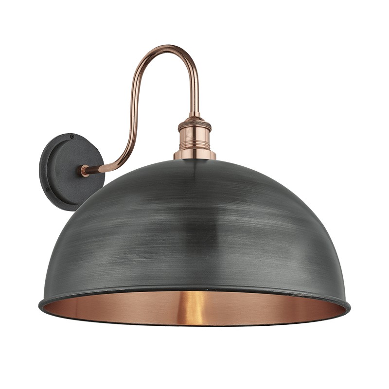 Swan Neck Outdoor & Bathroom Dome Wall Light Industville