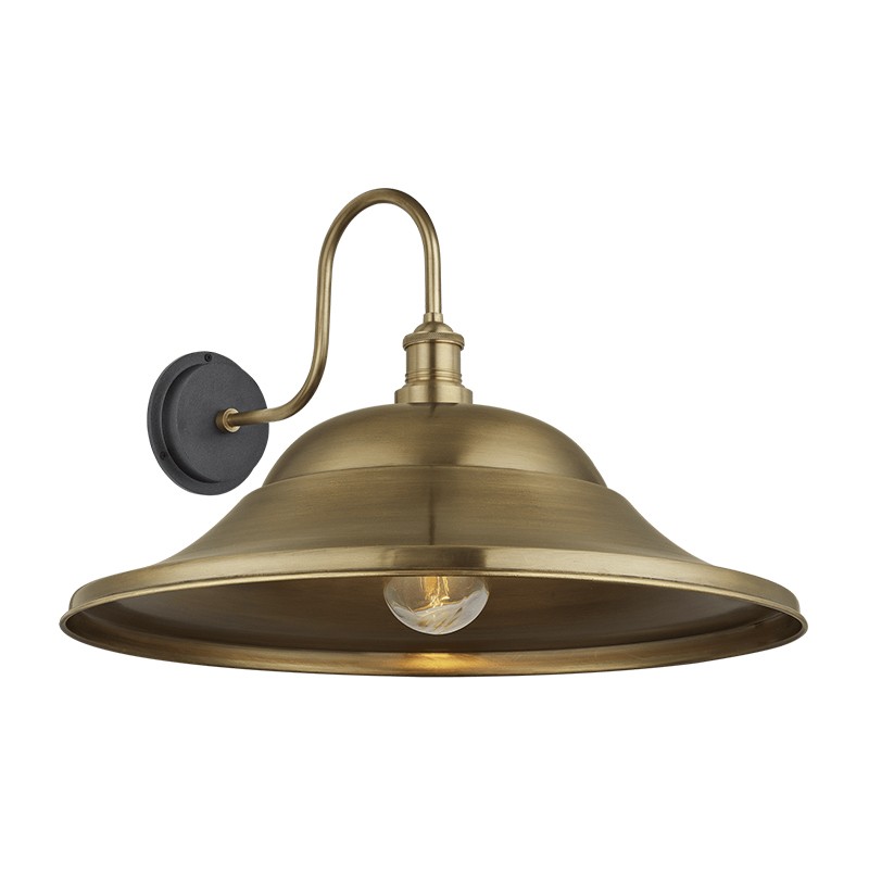Swan Neck Outdoor & Bathroom Giant Hat Wall Light Industville
