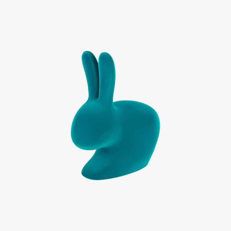RABBIT CHAIR BABY VELVET FINISH Qeeboo