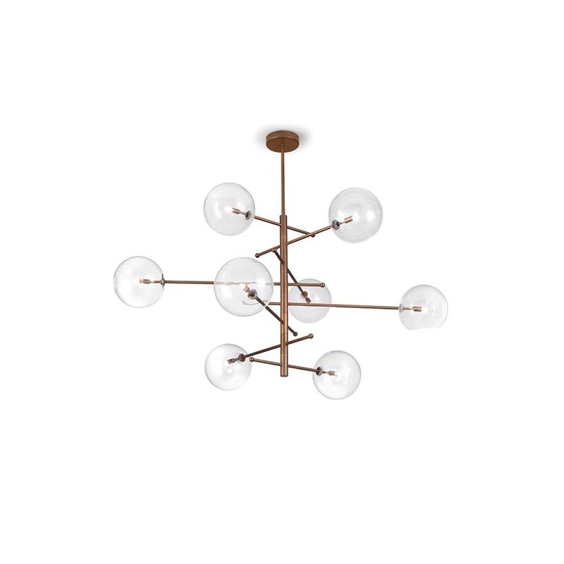 Estro Suspension 8 Lights Metal Lux