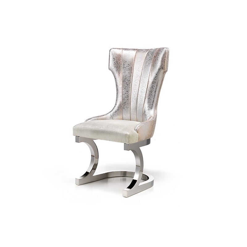 Kaufmann Steel Base Contemporary Dining Chair Francesco Molon