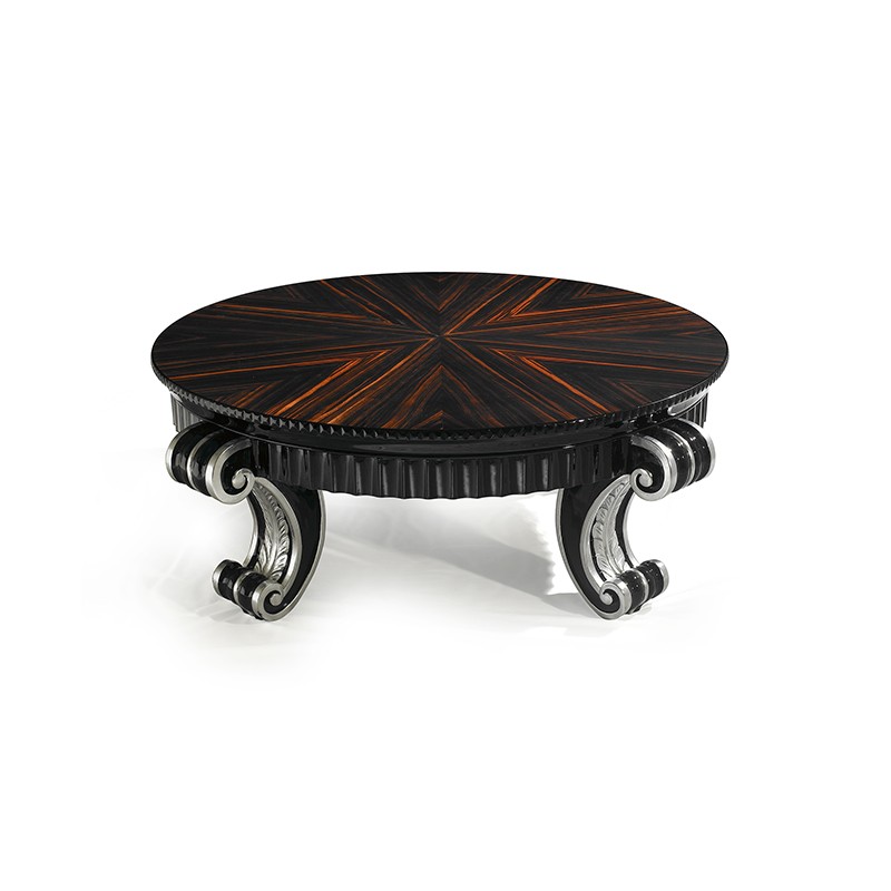 Tulipe Contemporary Cocktail Coffee Table With Makassar Top Francesco Molon
