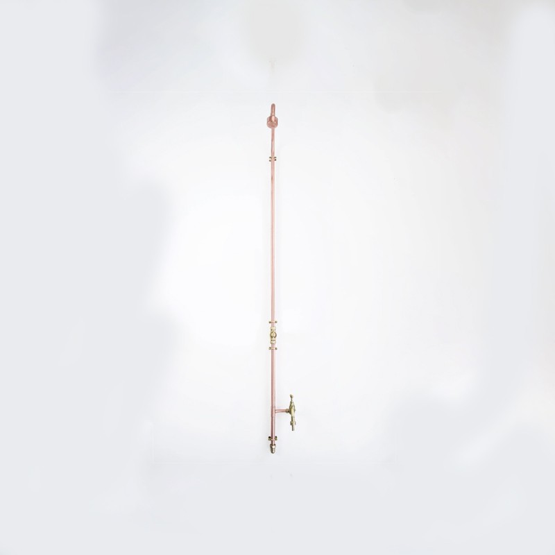 Copper Outdoor Shower With Garden Tap Evros Proper Copper Design
