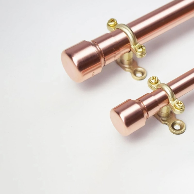 Curtain Rail In Copper With Raised Ends Proper Copper Design