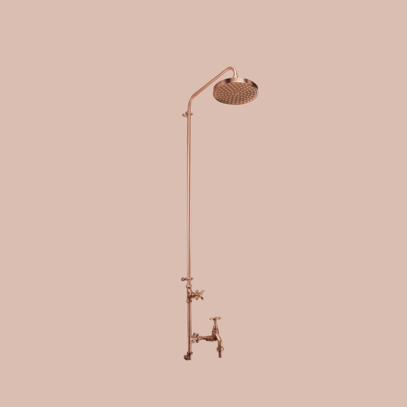 Jardin Pure Copper Outdoor Shower With Garden Tap Proper Copper Design