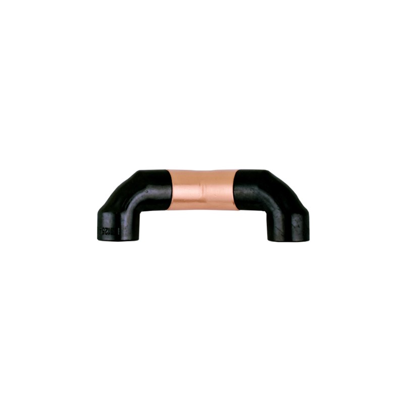Mat Black Pull Handle Angled Satin Copper Mix Proper Copper Design