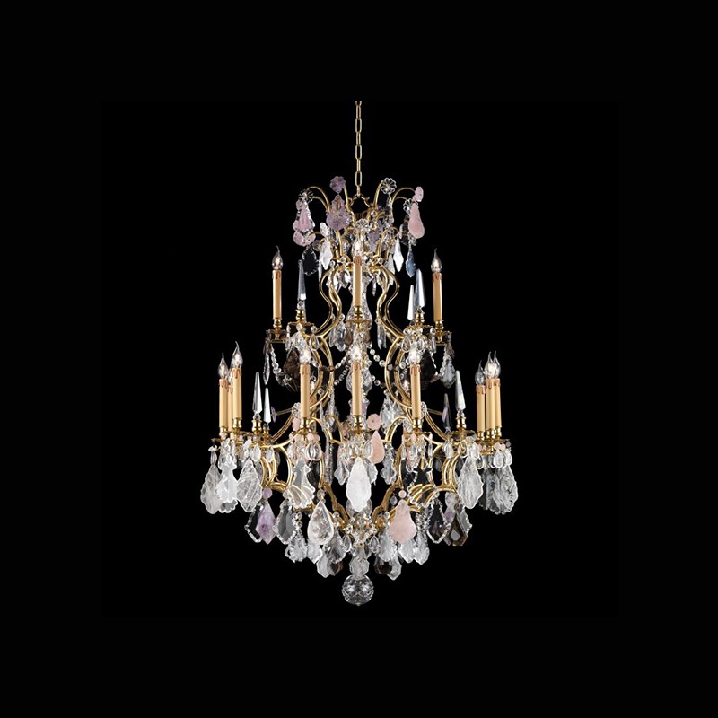 Chandelier With Crystals And Stones Badari
