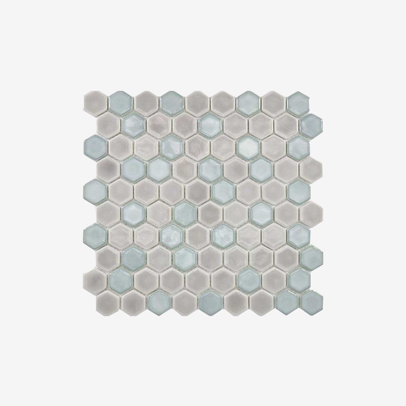 Hexagon Enameled Glass With Crystal Glaze  - Arvex 