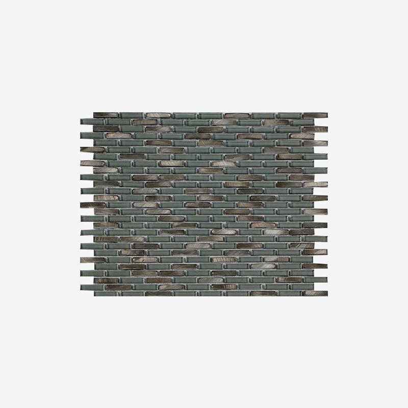 Aluminum And Glass Mini Bricks Mosaic Arvex
