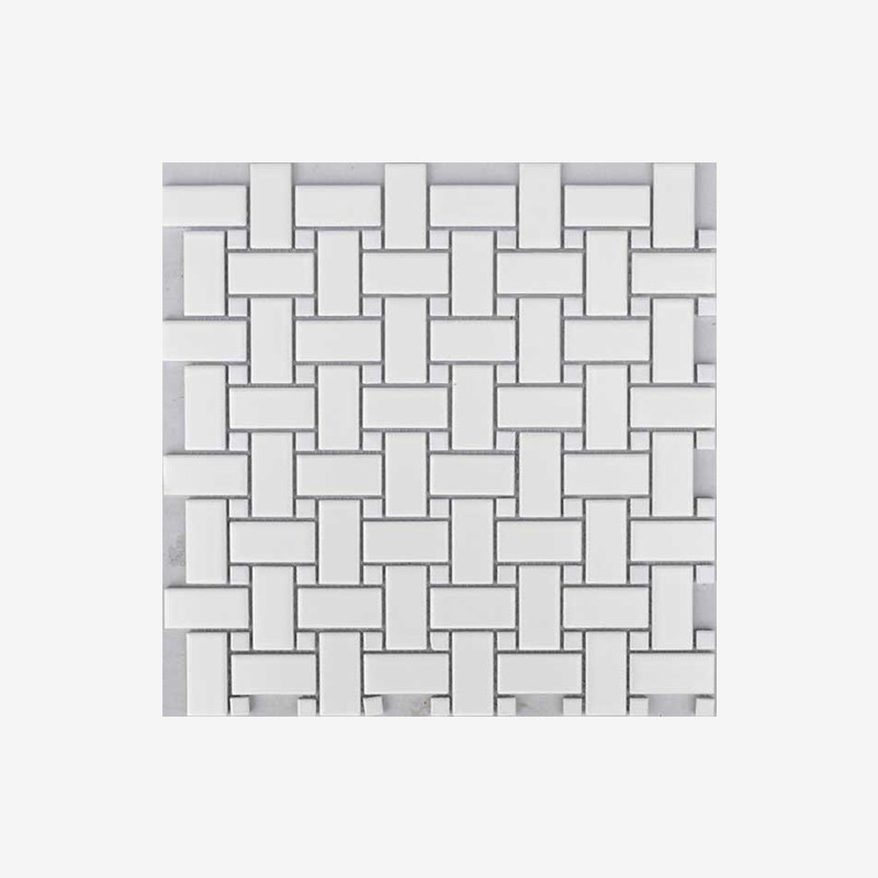 Basket Weave Glazed Porcelain Mosaic Arvex
